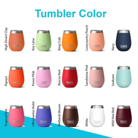 Personalize Laser Engraved Yeti 10oz Wive Tumbler, Custom tumbler with your logo - Picture 3 of 7